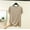 Beige, variant on ClodeEU Women's Crew Neck Short Sleeve T Shirt with Side Slit,Casual Solid Color Summer Blouse Beige,Women's Plus L