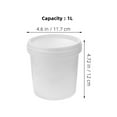thumbnail image 2 of LEEYNEER 3pcs Plastic Bucket With Lids Food Grade And Heavy Duty Round Plastic Pail Container For Car Wash Bath And Kitchen Storage 1 L, 2 of 8