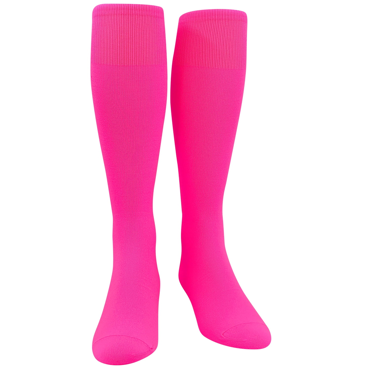 Pearsox Ultralite Knee High Long Baseball Football Tube Socks, Hot Pink