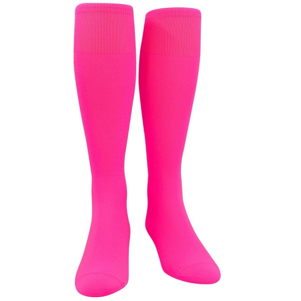 Pearsox Ultralite Knee High Long Baseball Football Tube Socks, Hot Pink ...