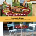 thumbnail image 6 of Elastic Fitted Round Tablecloth, Red Sunshine Sunflower Waterproof Stretch Table Cover for 36"-44" Tables, Pastoral Bees Farmhouse Floral Washable Outdoor Tablecloths for Patio, Picnic, Camping, 6 of 9