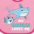 thumbnail image 4 of Inktastic My Cousin Loves Me with Cute Sharks Boys or Girls Baby Bib, 4 of 4