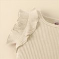 thumbnail image 7 of TOWED22 Baby Girl Clothes Newborn Cute Ruffle Short Sleeve Romper Floral Shorts Summer Outfits with Headband 0-18 Months(Beige,9-12 M), 7 of 7