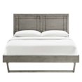 thumbnail image 5 of Marlee King Wood Platform Bed With Angular Frame Gray, 5 of 8