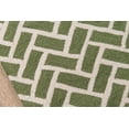 thumbnail image 3 of Momeni Geo 2' X 3' Contemporary Hand Hooked Rug in Green, 3 of 4