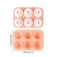 thumbnail image 3 of Baseball Ice Cube Tray with 6 Ball Compartments for Cocktails Soda and Summer Drinks Reusable Plastic Kitchen Freezer Mold, 3 of 6