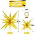thumbnail image 2 of Star Balloons TOTAFAM Explosion Starburst en forma de cono de aluminio, 10 unidades, 2 of 7
