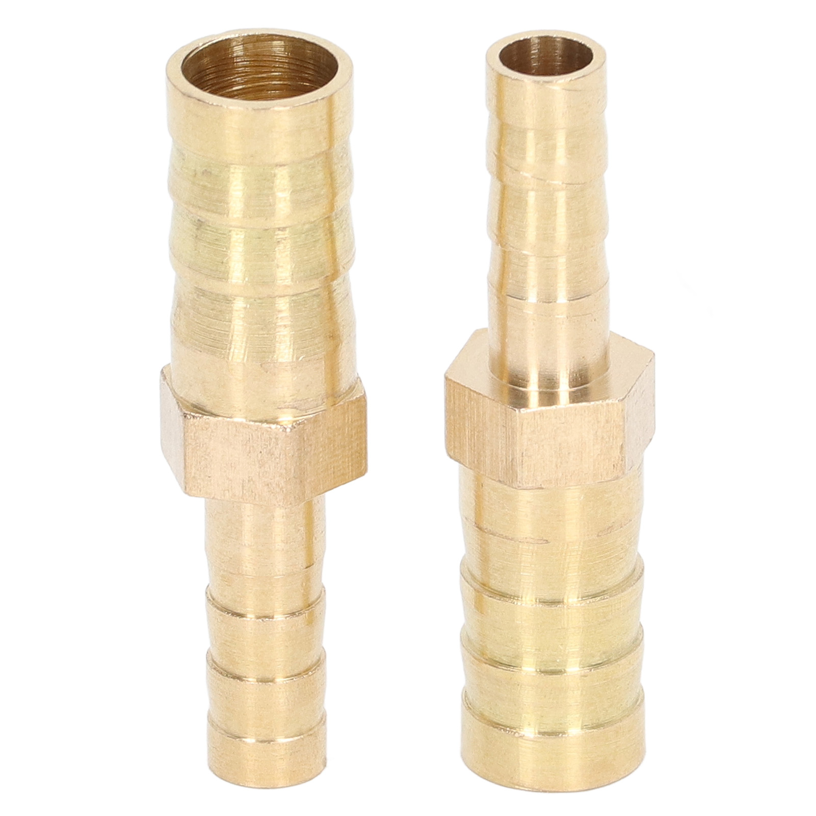 Pcs Barbed Fitting Splicer Brass Hose Barb Reducer Hex Reducing Barbed ...