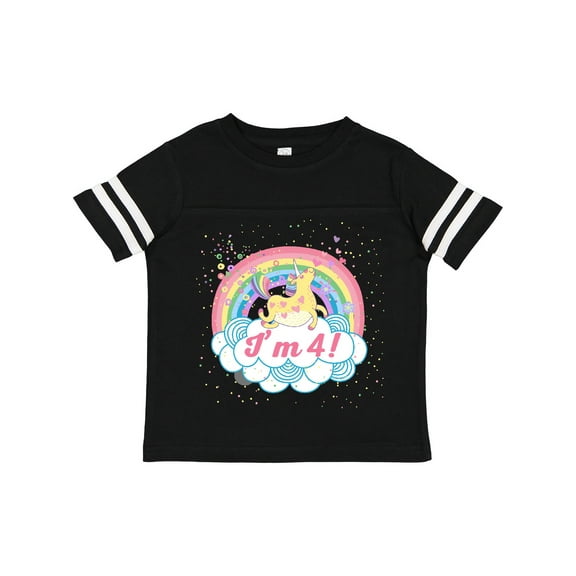 Inktastic 4th Birthday Unicorn Rainbow Cute Girls Girls Toddler T-Shirt