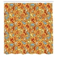 thumbnail image 2 of Ambesonne Abstract Shower Curtain, Pastel Whimsical Shapes, 69"Wx75"L, Pale Orange Azure Blue, 2 of 4