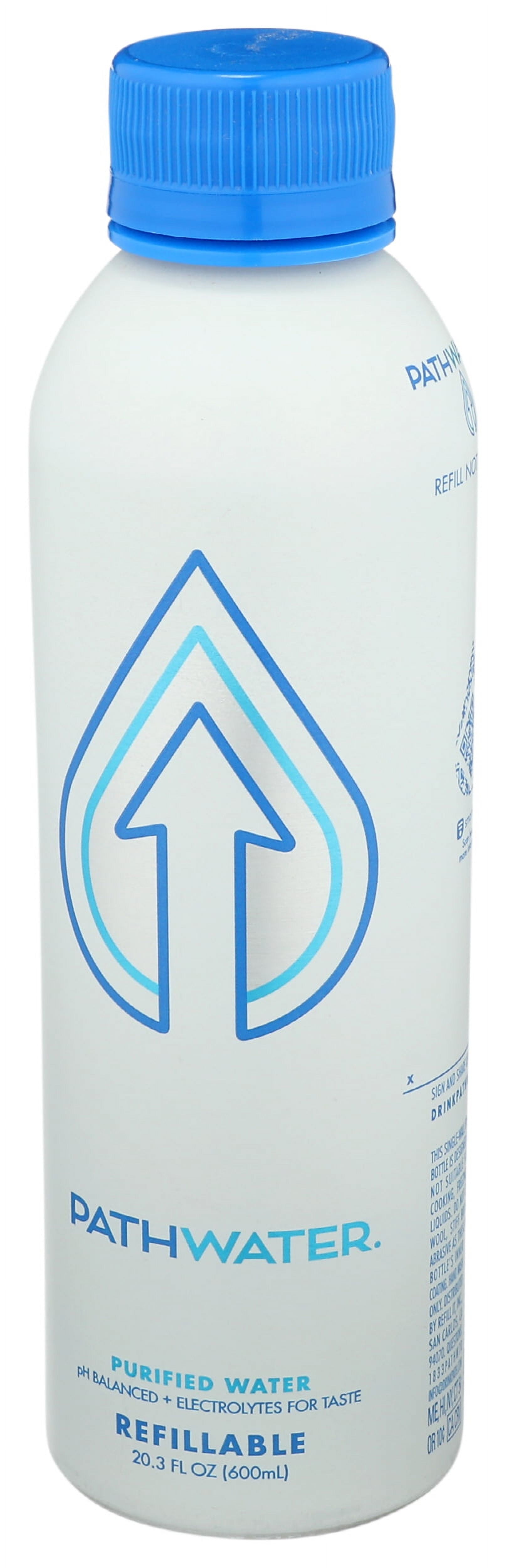 Pack of 12, Pathwater Refillable Purified Water, 20.3 fl oz