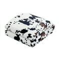 thumbnail image 5 of Home Soft Things Cow Print Double Sided Faux Fur Throw Blanket, Soft Cozy Fuzzy Black and White Throw, 80x90 inches, 5 of 6