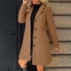 thumbnail image 1 of AUNVITO Women's Casual Warm Stand Collar Button Front Belted Pocket Long Sleeve Jacket Coat, 1 of 9
