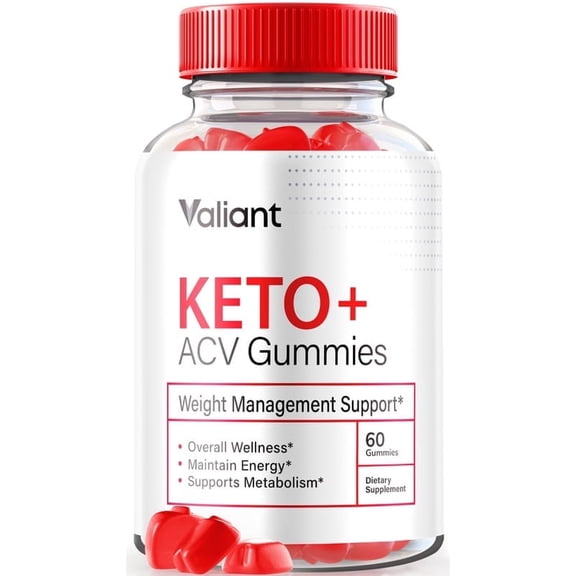 Valiant Keto ACV Gummies, Official Valiant Keto Plus ACV Gummies, Premium Apple Cider Vinegar Supplement, All Natural Keto ACV Gummy, Keto AVC Gomitas Reviews (60 Gummies)