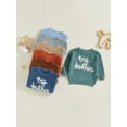 thumbnail image 3 of BemeyourBBs Boy Fall Sweater Letter Embroidered Crewneck Long Sleeve Pullover, 3 of 9