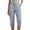 Light Blue -AD04, variant on Dwellite Capri Pants for Women Casual Summer Spring Stretch Straight Leg Cargo Capris with Pockets Cropped Trouser Green M