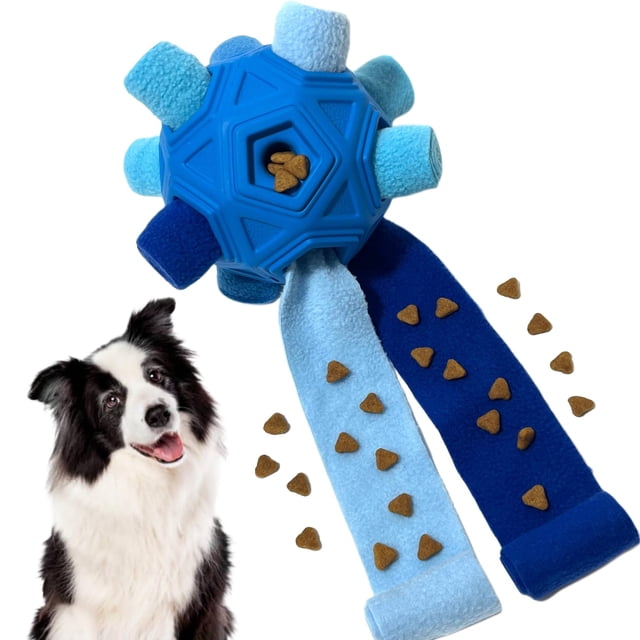 CIIVURR Snuffle Ball para juguetes para perros Bola de actualización irrompible Juguete interactivo Forraje Snuffle Mat Dispensador de golosinas para cachorros Alimentador lento Rompecabezas para perr