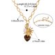 thumbnail image 3 of Romance Heart Shaped Tigers Eye Necklace Natural Stone Pendant Stainless Steel Chain Jewelry, 3 of 4
