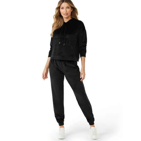 

Sofia Intimates by Sofia Vergara Women s and Women s Plus Size Cropped Hoodie and Jogger Pants Set 2-Piece