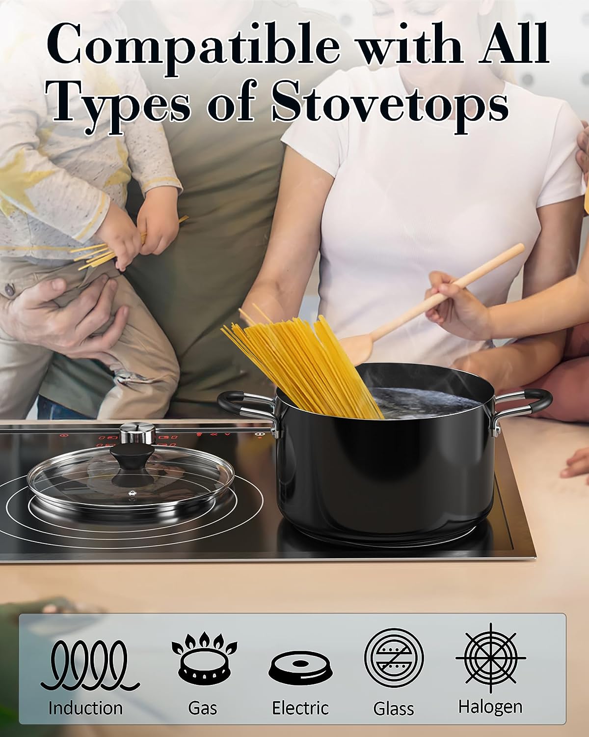 Cook N Home Professional 6-Quart Nonstick Stock Pot photo 3