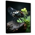 thumbnail image 2 of Designart "Portrait Vibrant Green Dragonfly painting II" Animals Floater Framed Wall Decor, 2 of 7