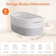 thumbnail image 2 of Lifewit 6 Pack Woven Baskets for Storage, Cotton Rope Baskets Cube Storage Bins, Cute Small Shelf Baskets for Organizing, Round Storage Box Caddy for Living Room, Bedroom, Playroom, White & Gray, 2 of 8