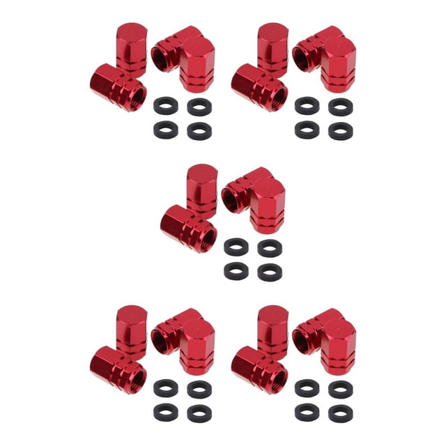 Riwesomey Paquete de 4 vástagos de válvula de aire de neumático de rueda de coche, tapas antipolvo de aluminio para neumáticos de camiones, Type8 NO8