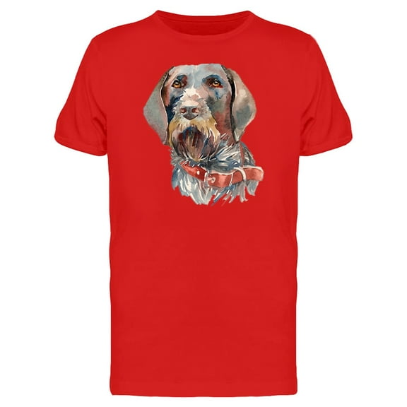 Wirehaired Pointer Head T-Shirt Men -Image by Shutterstock, Male Medium