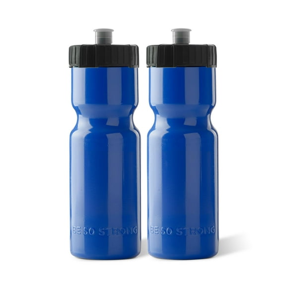 Paquete De 2 Botellas De Agua Deportivas Resistentes, 50 Botellas De Plástico Reutilizables Sin Bpa De 22 Oz Con Tapa Superior Extraíble, Fabricadas En Ee. Uu., Aptas Para Lavavajillas En La Rejilla S