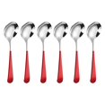 thumbnail image 2 of CRCMUHE Tableware Round Spoon 304 Stainless Spoon Fork Household Cute Small Soup Spoon Thick Round Bottom Eating Spoon, 2 of 9