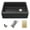 Black, variant on Stylish Apron From 30" Gray Composite Granite Single-Bowl Kitchen Sink with 3 Accessories S-830WL