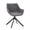 Grey, variant on LeisureMod Dining Chair Upholstered in Leather 360-Degree Swivel Armchair with Powder-Coated Iron Legs for Modern Home, Kitchen, Cafes Markley Collection in Light Grey