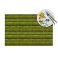 thumbnail image 4 of YFYANG Washable Heat-Resistant Placemats, 70% PVC/30% Polyester, Green Vintage Stripe Pattern Kitchen Table Mat, 12" x 18" 4 Piece, 4 of 6