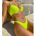 thumbnail image 1 of Faithtur Soutien-Gorge à Armatures Bretelles Spaghetti Réglables Couleur Unie + String, 1 of 9