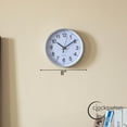 thumbnail image 2 of Clockswise Silver 8-In Analog Clock – Silent, Non-Ticking for Wall, Office Desk, Table and Shelf Battery-Operated Perfect for Home Office, Farmhouse Kitchen Decor, Bathroom, School and Bedroom Decor, 2 of 8