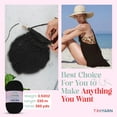 thumbnail image 3 of 60% Cotton 40% Acrylic Crochet Yarn - 1 Skien - Black, Soft Fine/Sport for Crocheting/Knitting - Ideal for Amigurumi Dolls & Baby Garments, 3 of 7