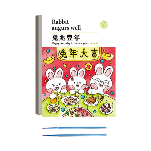 Libro de pintura de acuarela Zulema Actividad de viaje Conejo