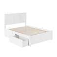 thumbnail image 4 of AFI Madison Full Solid Wood Platform Bed with Footboard & Storage Drawers, White, 4 of 7