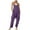 Purple, variant on Women's Solid Suspenders Casual Jumpsuit - Overalls with Pockets, Adjustable Straps & Loose Fit