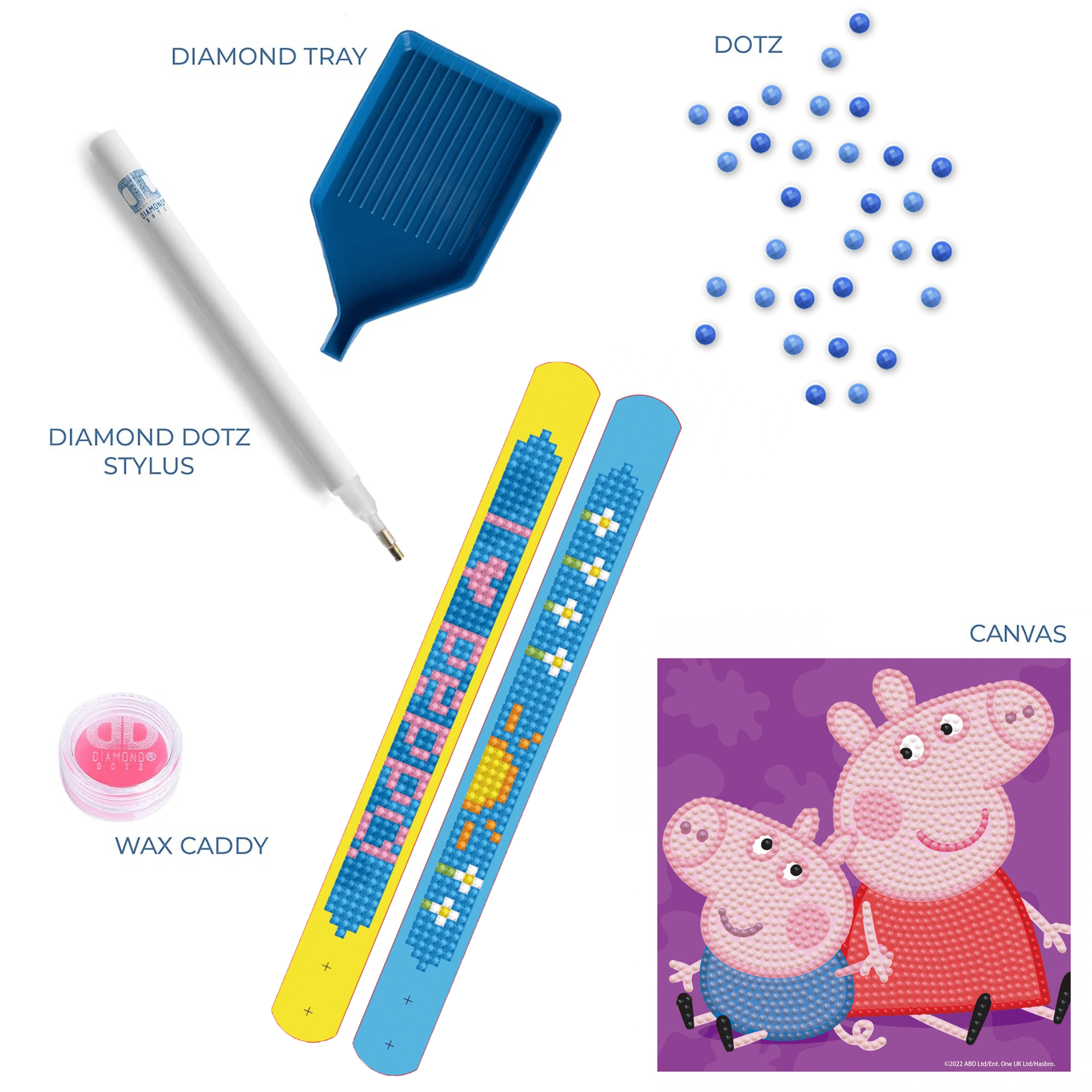 Diamond Dotz Peppa Pig Activity Set Diamond Painting Kits for Adults - Diamond Art Kits a Relaxing Creative Craft Kit with Dotz Gems