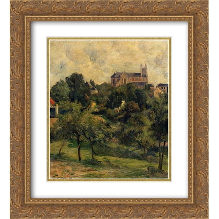Paul Gauguin 2x Matted 20x24 Gold Ornate Framed Art Print 'Notre Dame des Agnes'