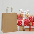 thumbnail image 6 of 25PCS Brown Paper Bags with Handles, 8.25" X5.9 X3.15Inch Kraft Gift Bags, Ideal for Birthday, Retail, Party, Shopping, Festival, Reusable & Durable, 6 of 9