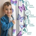 thumbnail image 3 of Blackout Kids Curtains,Purple Blue Butterfly Pattern Childrens Insulated Curtains Set Of 2,Bedroom Essentials,Toddler Room Decor 42"x54", 3 of 5