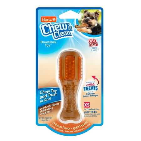 UPC: 0032700120061 | Hartz Chew ‘n Clean Drumstick Dog Chew Toy and Treat in One  Chicken Flavored Dog Toy For Moderate Chewers  Extra Small