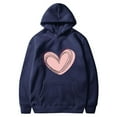 thumbnail image 6 of ZyeKqe Hoodies for Women Valentines Day Fleece Lined Hooded Sweatshirts Causal Heart Graphic Long Sleeve Pullover Tops, 6 of 6