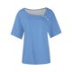 thumbnail image 3 of Usted Es Más Que una Camisa de Puntuación de Prueba, de Moda Casual Color Sólido Botón de Manga Corta Cuello en V para Mujeres, 3 of 5