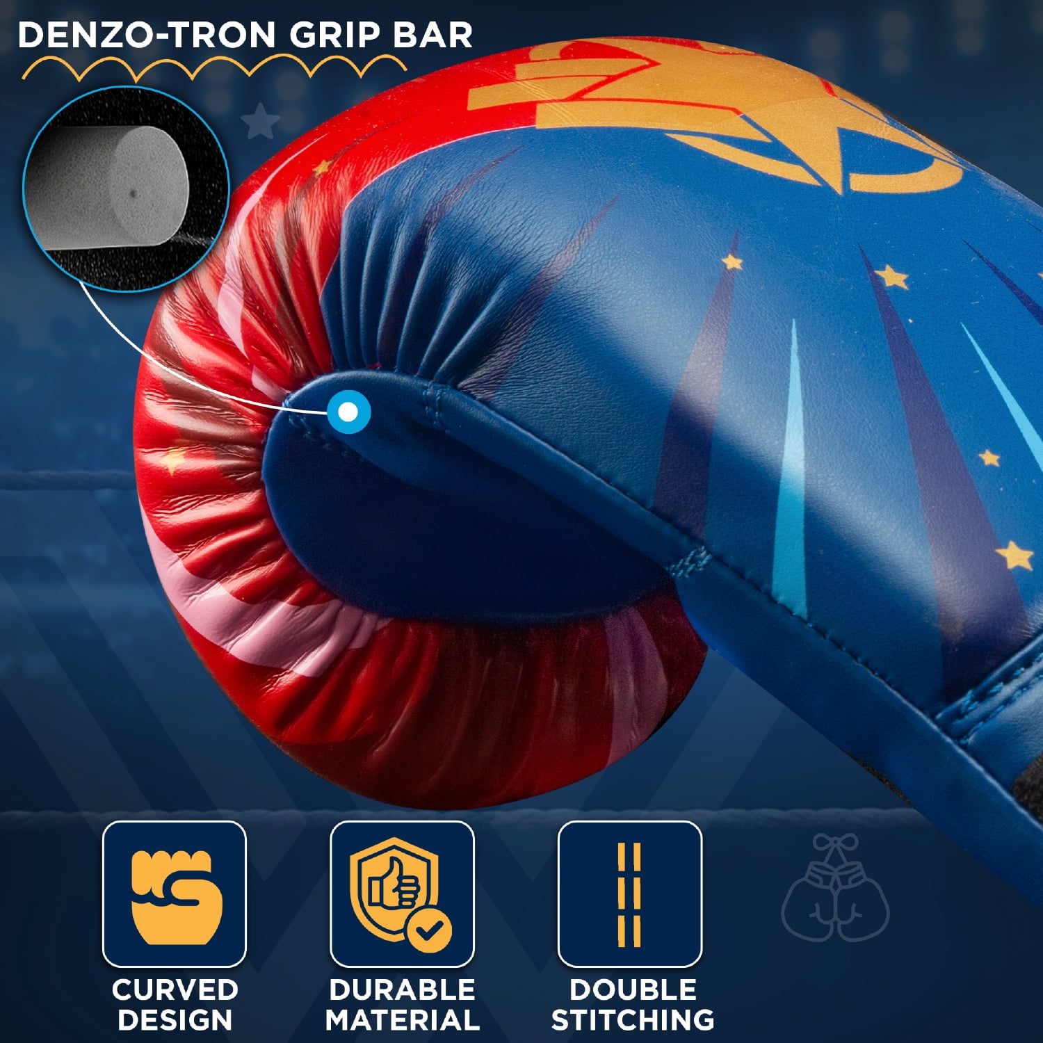 WYOX 6oz Kids Boxing Gloves – Golden Star | Kids Training, MMA, Kickboxing, Sparring, Punching & Strength
