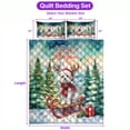 thumbnail image 5 of Merry Christmas Santa Reindeer Antlers Maltese Sleigh Xmas Winter Holiday Quilt Bedding Set Maltese Dog Lover Gifts Idea 1 Blanket Bed Cover 2 Pillowcases - 00023, 5 of 5