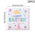 thumbnail image 3 of Decoraciones de Pascua, adornos de Pascua, paquete de 20 servilletas desechables para fiesta de Pascua, servilletas de cóctel y servilletas de fiesta, ideales para bufés y bebidas. Servilletas de pape, 3 of 6
