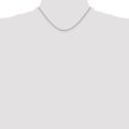 thumbnail image 2 of Diamond2Deal 925 Sterling Silver Rhodium-plated 1.5mm Round Spiga Chain Necklace for Women 16", 2 of 6